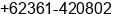 Phone number of Mr. Stefanus at Denpasar